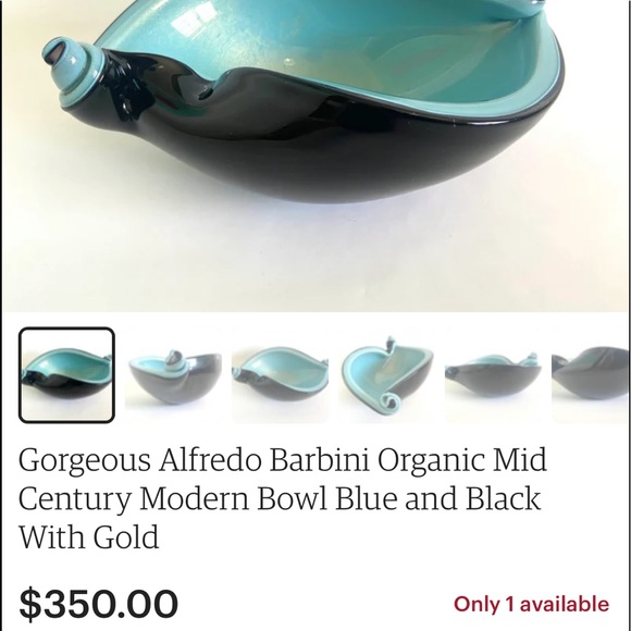 1950’s MCM Alfredo Barbini Handmade Glass Bowl - Picture 4 of 5